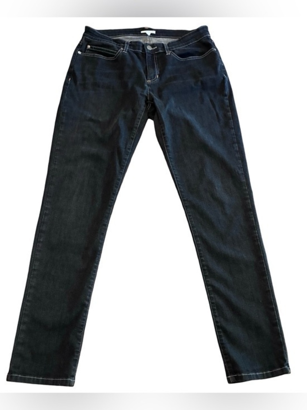 EILEEN FISHER Organic Cotton Jeans in Soft Black, Size 10.